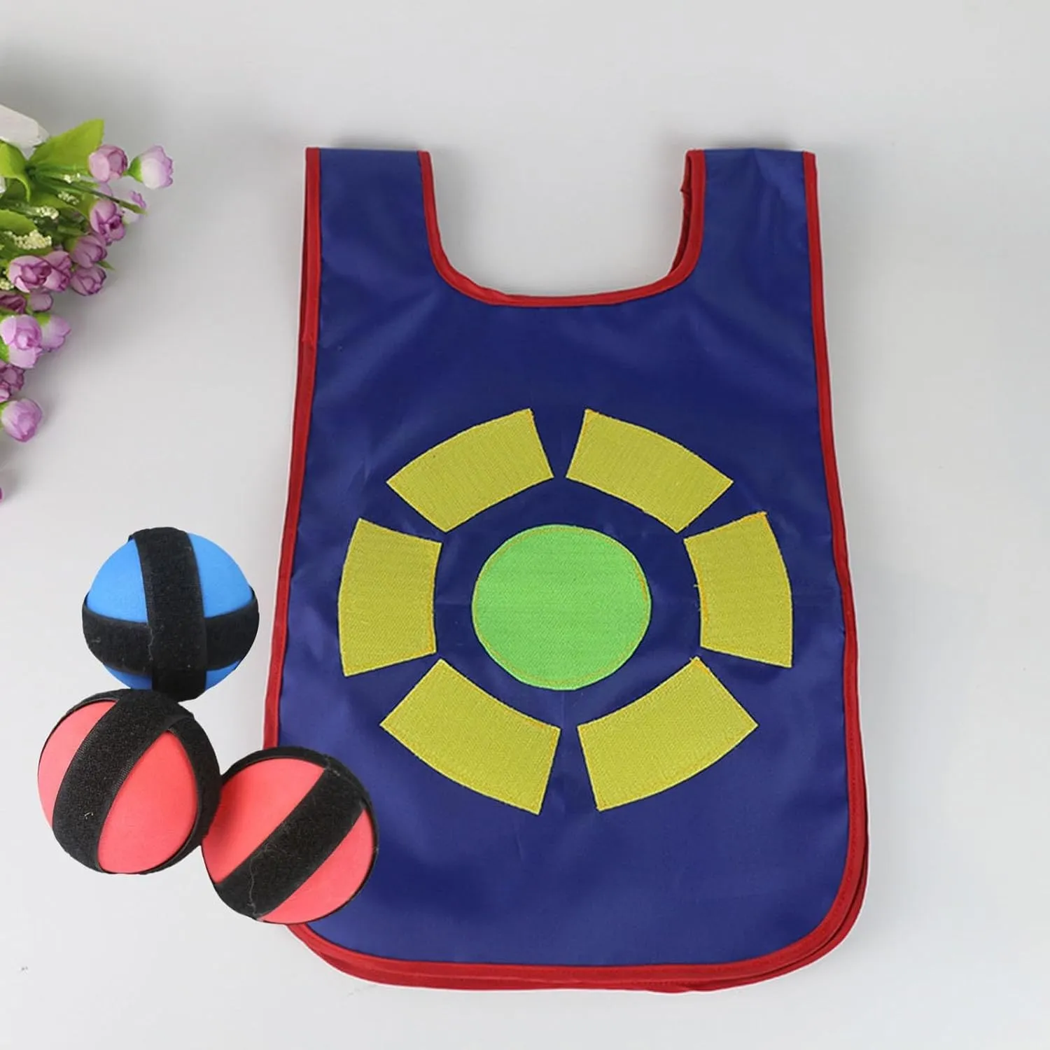 Kids Ball Vest Set for Dodgeball Game, Indoor Outdoor Activity with Throwing Balls