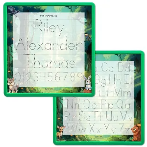 Kid's Name Tracing Board | Dry Erase Letter Tracing | Reusable Name Tracing Board | Letter Tracing Board | Personalized | Forest FriendsTheme