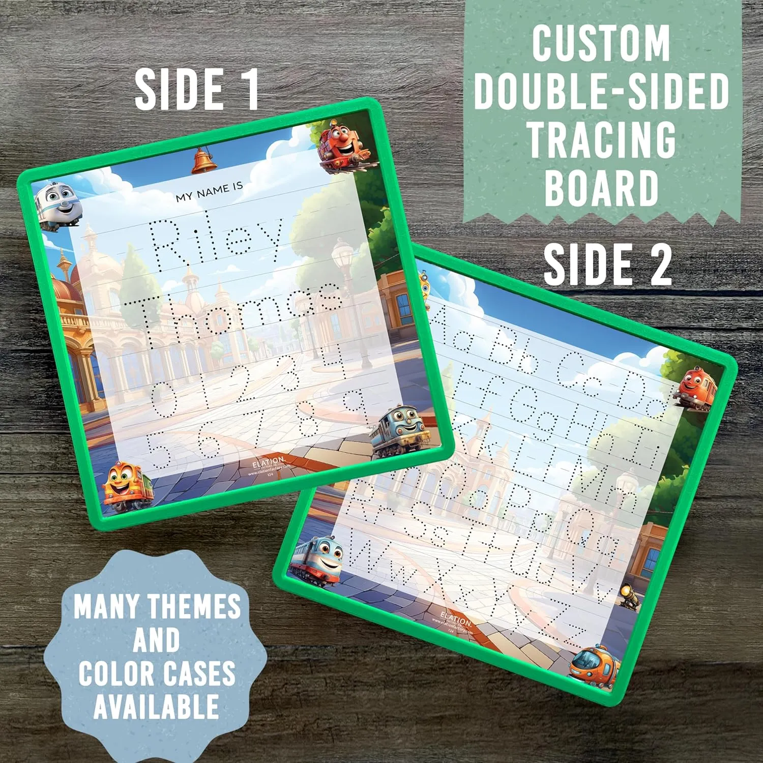 Kid's Name Tracing Board | Dry Erase Letter Tracing | Reusable Name Tracing Board | Letter Tracing Board | Personalized | Train Friends Theme