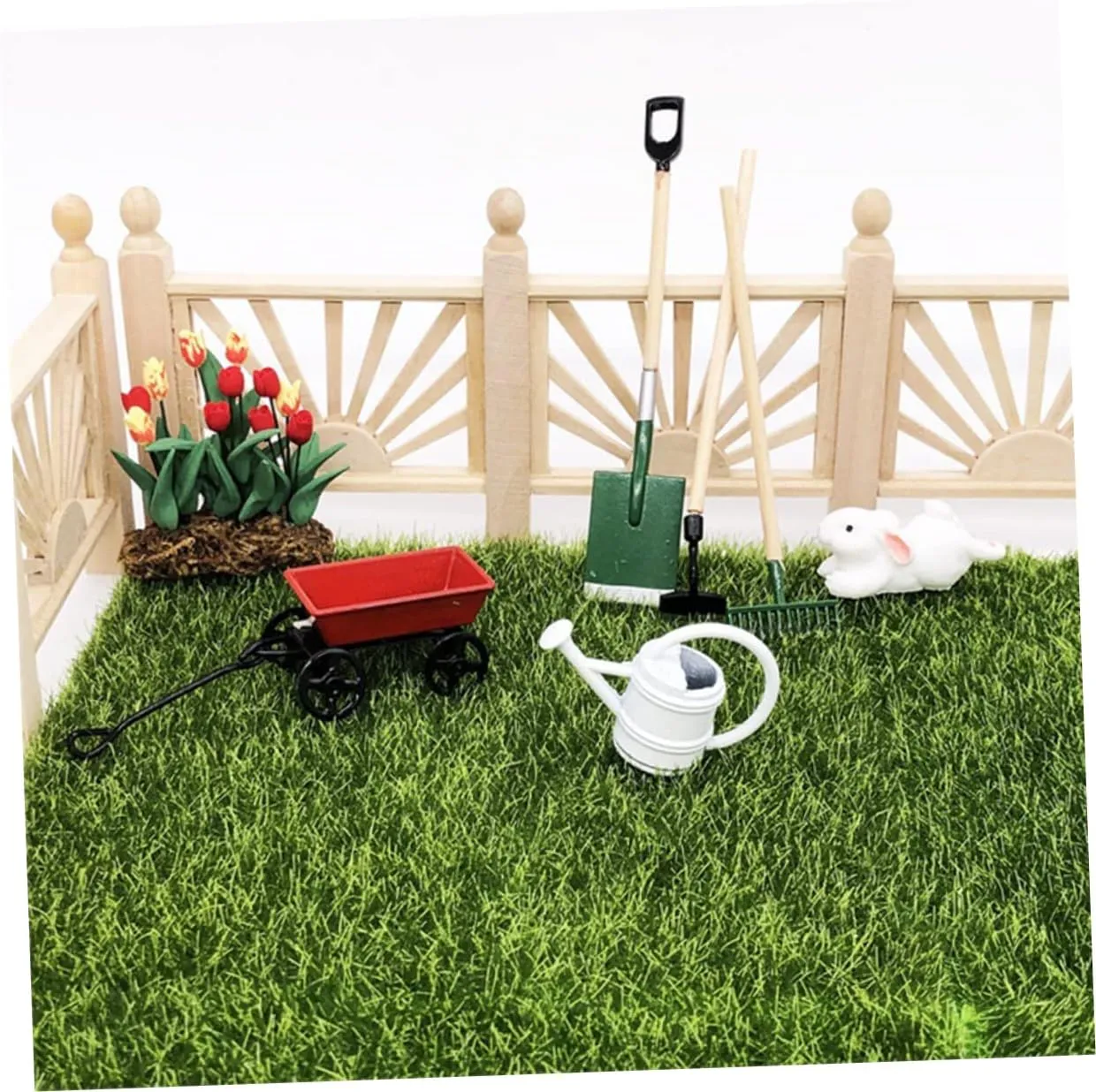 Kisangel 3 Sets Mini Gardening Tool Miniature House Garden Decor Accessories for Creative and Chic Dollhouse Gardening Tools for Fairy Garden Projects