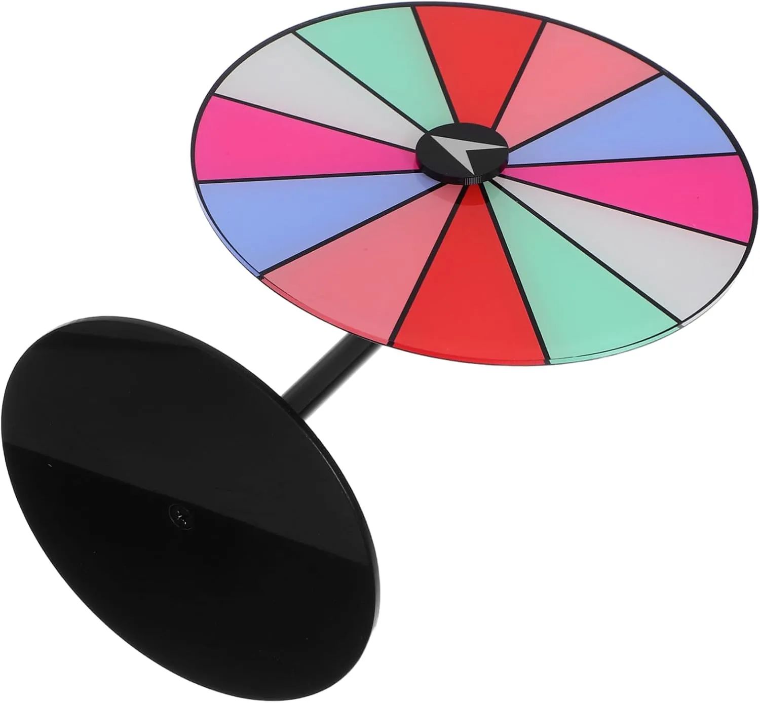 Kisangel Colorful Rotating Prize Wheel for Parties and Events Dry Erase Game Turntable with Stable Base Interactive Carnival Game for Social Fun and Team Bonding