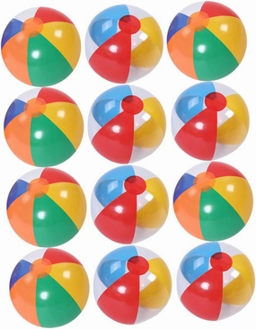Kisangel 12pcs Inflatable Beach for Boys and Girls for Pool Beach and Outdoor Fun Random Colors