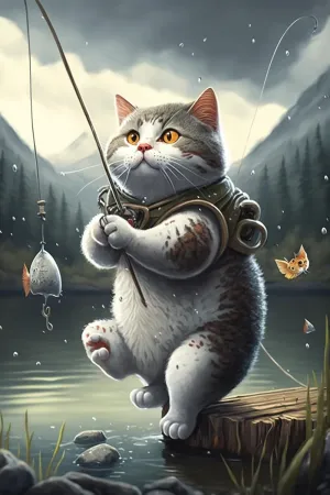 Kitten Fishing 500 Piece Colorful Artwork Unique Birthday Present Educational Gift Home Decor Puzzle Entertainment Toys Intellectual Game