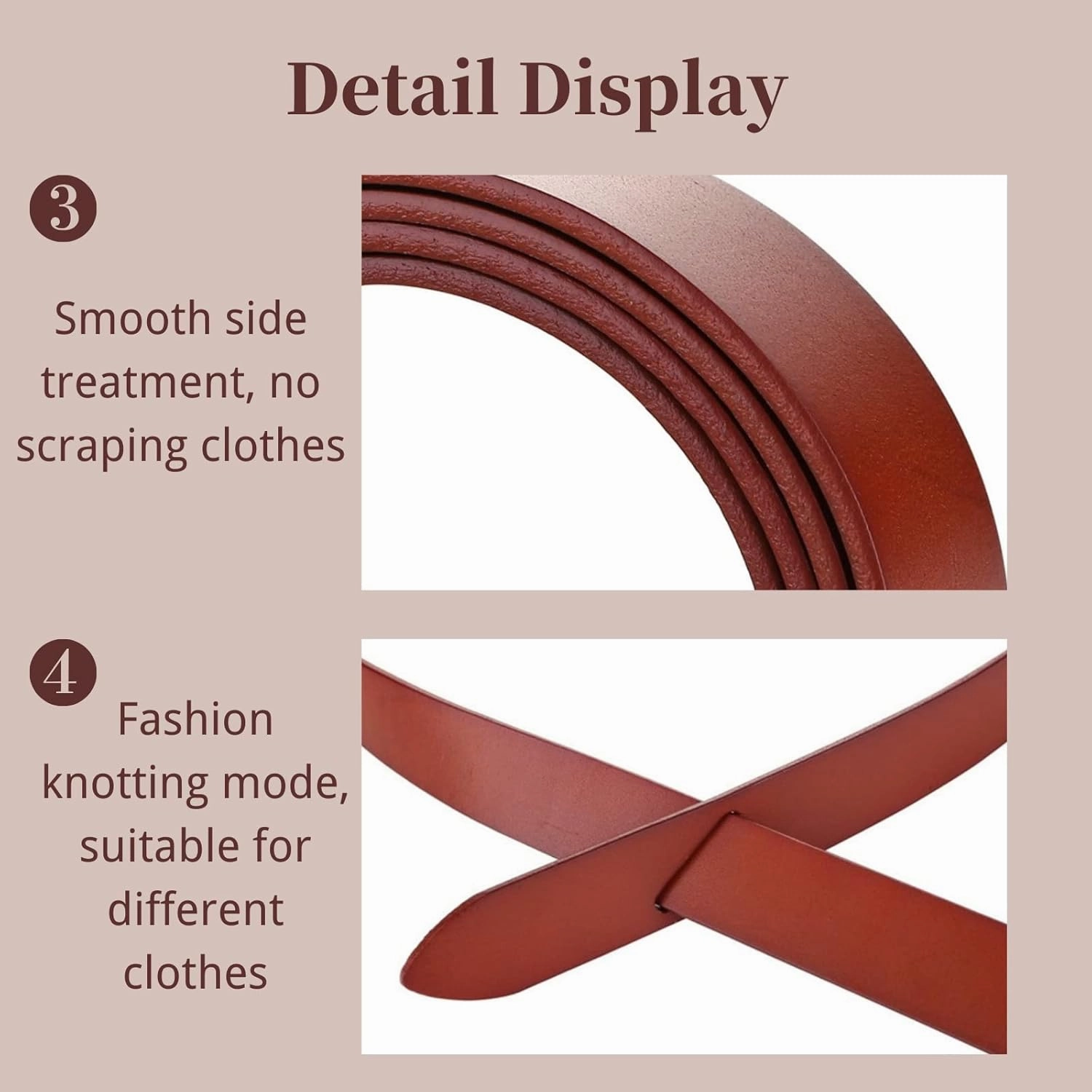Knot Belts for Women: Soft Leather Fashion Knot Belt