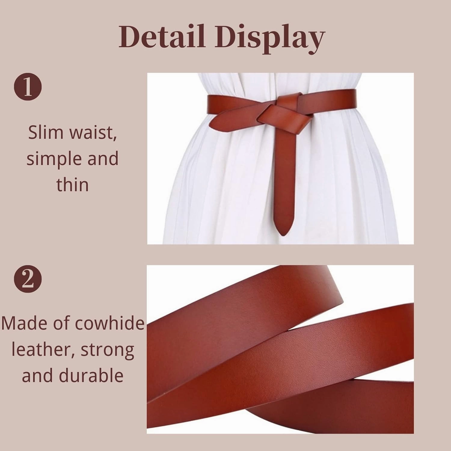 Knot Belts for Women: Soft Leather Fashion Knot Belt