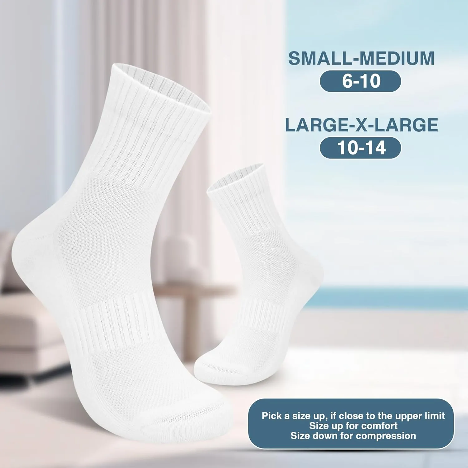 Kodal Copper Ankle Running Socks for Men Women Cushion Cotton Quarter Socks Odor Control for Smelly Sweaty Feet 5 Pairs