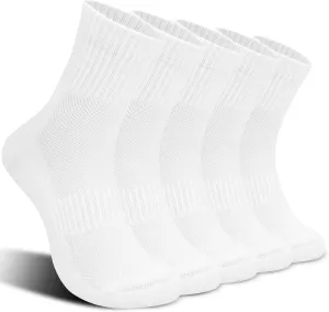 Kodal Copper Ankle Running Socks for Men Women Cushion Cotton Quarter Socks Odor Control for Smelly Sweaty Feet 5 Pairs