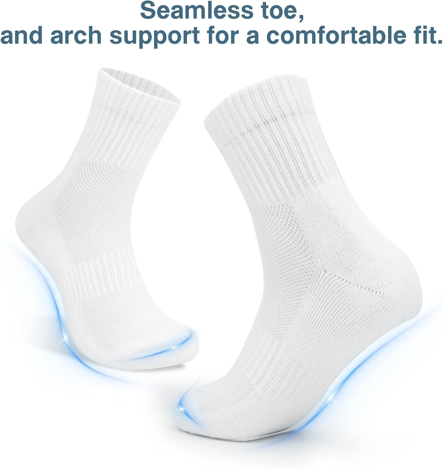 Kodal Copper Ankle Running Socks for Men Women Cushion Cotton Quarter Socks Odor Control for Smelly Sweaty Feet 5 Pairs