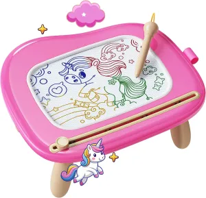 KOKODI Mess-Free Magnetic Drawing, Toddler Girl Toys for 1-2 Year Old, Large Doodle Board Pad Learning and Educational Toys for 1 2 3 Year Old Baby Kids Birthday Gifts(Rose)