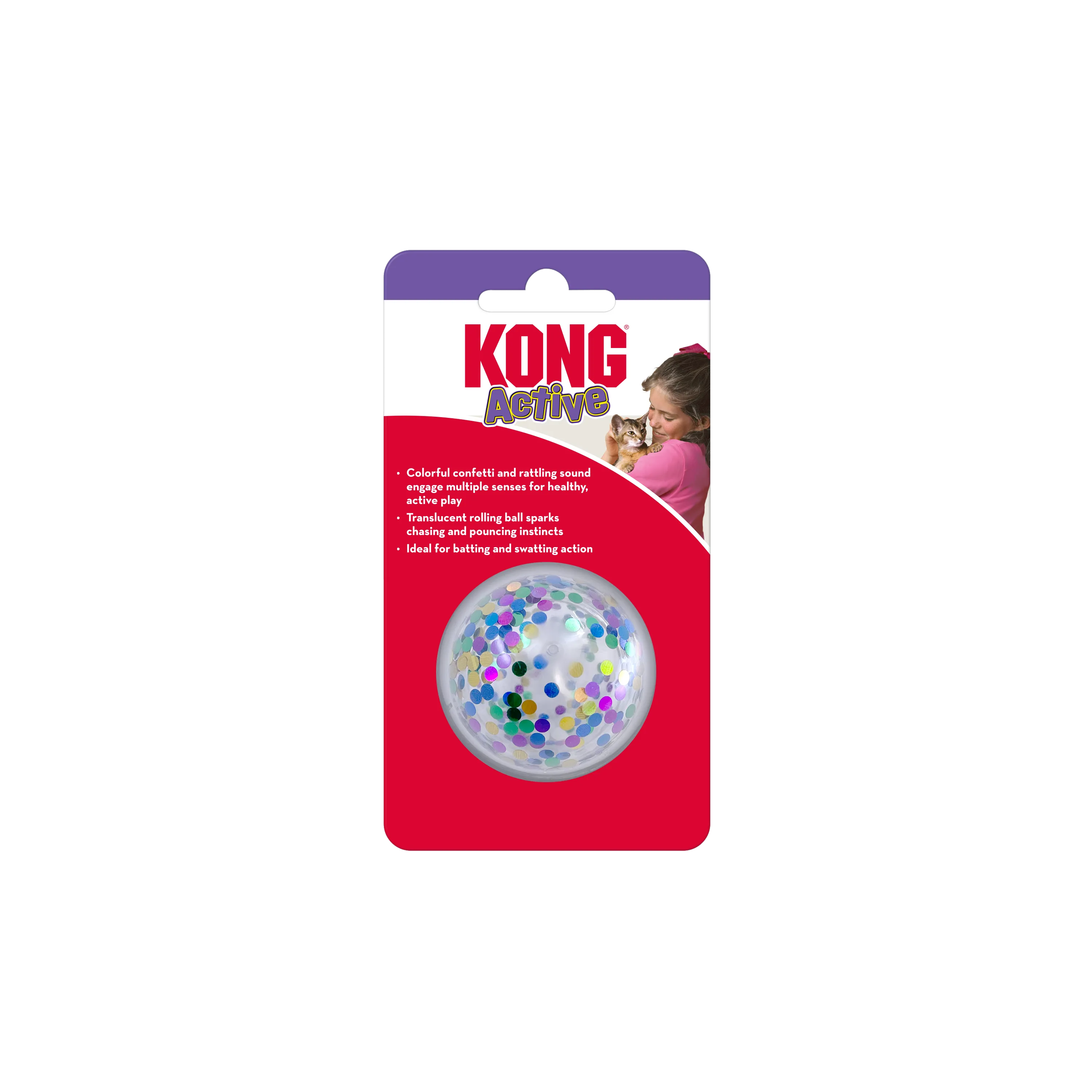 Kong Cat Active Confetti Ball