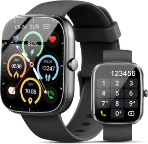 Kuizil Smart Watch for Men Women, 1.91" Smartwatch (Answer/Make Call), Fitness Tracker with 100  Sport Modes, IP68 Waterproof, Heart Rate/Sleep Monitor, Pedometer, Activity Tracker for Android iOS