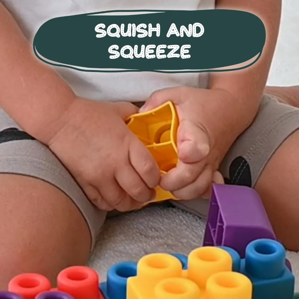 Large Soft Baby Toy Blocks for 6m and Toddlers, Giant 20-Pieces for Building Stacking Playing with Booklet, Gift, for 1 Year Old, 6-12 Months, 1-3 Years