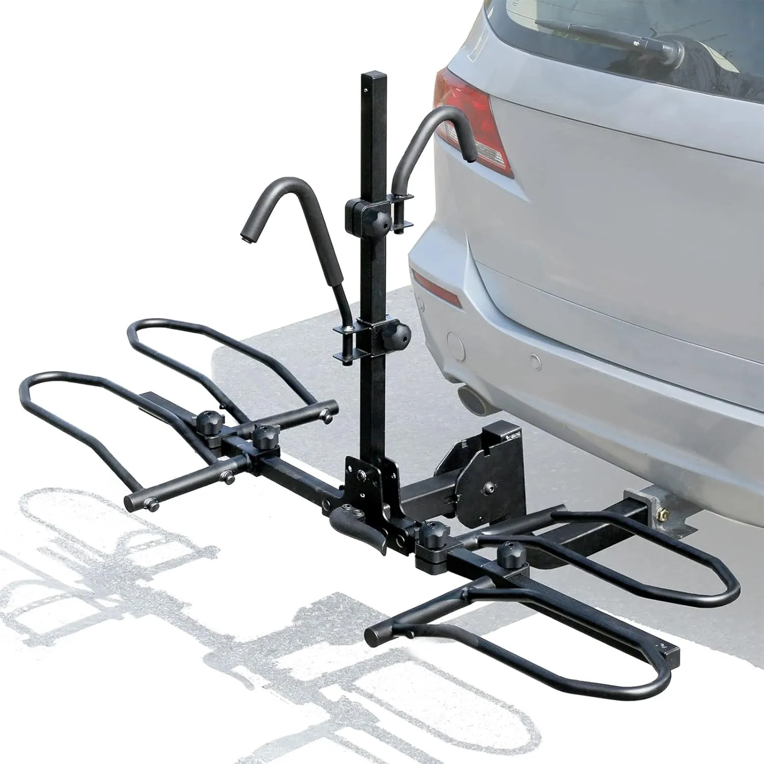 Leader Accessories 2-Bike Platform Style Hitch Mount Bike Rack, Tray Style Bicycle Carrier Racks Foldable Rack for Cars, Trucks, SUV and Minivans with 2" Hitch Receiver