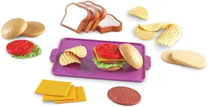 Learning Resources New Sprouts Super Sandwich Set - 29 Pieces, Ages 18  months Pretend Play Toys, Play Food Set, Toddler Outdoor Toys, Pretend Picnic, Toddler Kitchen Play Toys