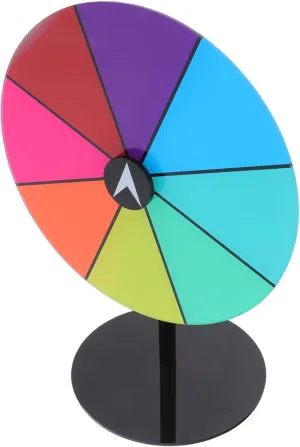 LIFKOME Acrylic Raffle Game Turntable with Sturdy Base Colorful Spinning Wheel for Party Games Trade Shows and Holiday Events Quick Assembly and Dry Erase Surface