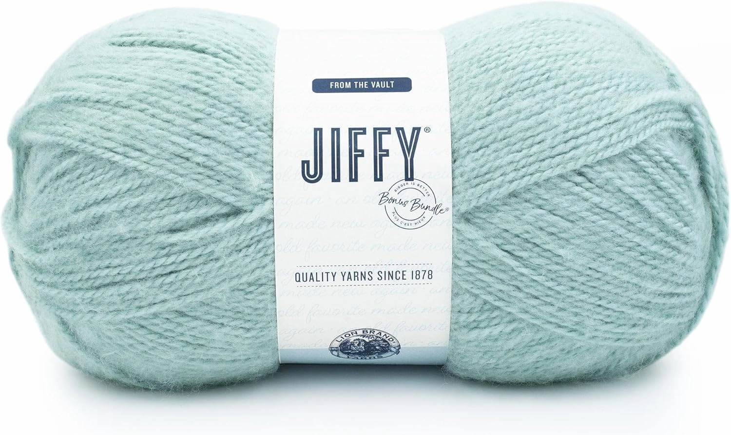 Lion Brand Yarn Jiffy Bonus Bundle Yarn, 1 Pack, Seafoam