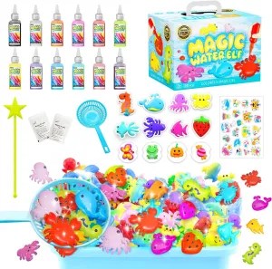 LITTCO Magic Water Elf Toy Kit, Aqua Fairy Water Gel Kit with 12 Magic Gels, 12 Sea Creature Shape Molds. Birthday/Holiday Gifts, Party Favors,Arts & Crafts DIY STEM for Boys & Girls Ages 6-12