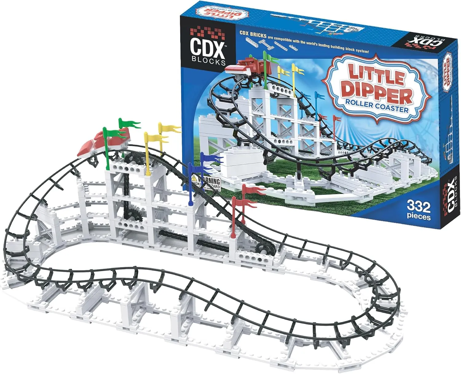 Little Dipper - 324 Pcs, Building Brick Set, Gravity Powered Roller Coaster Model, Promotes STEM Learning