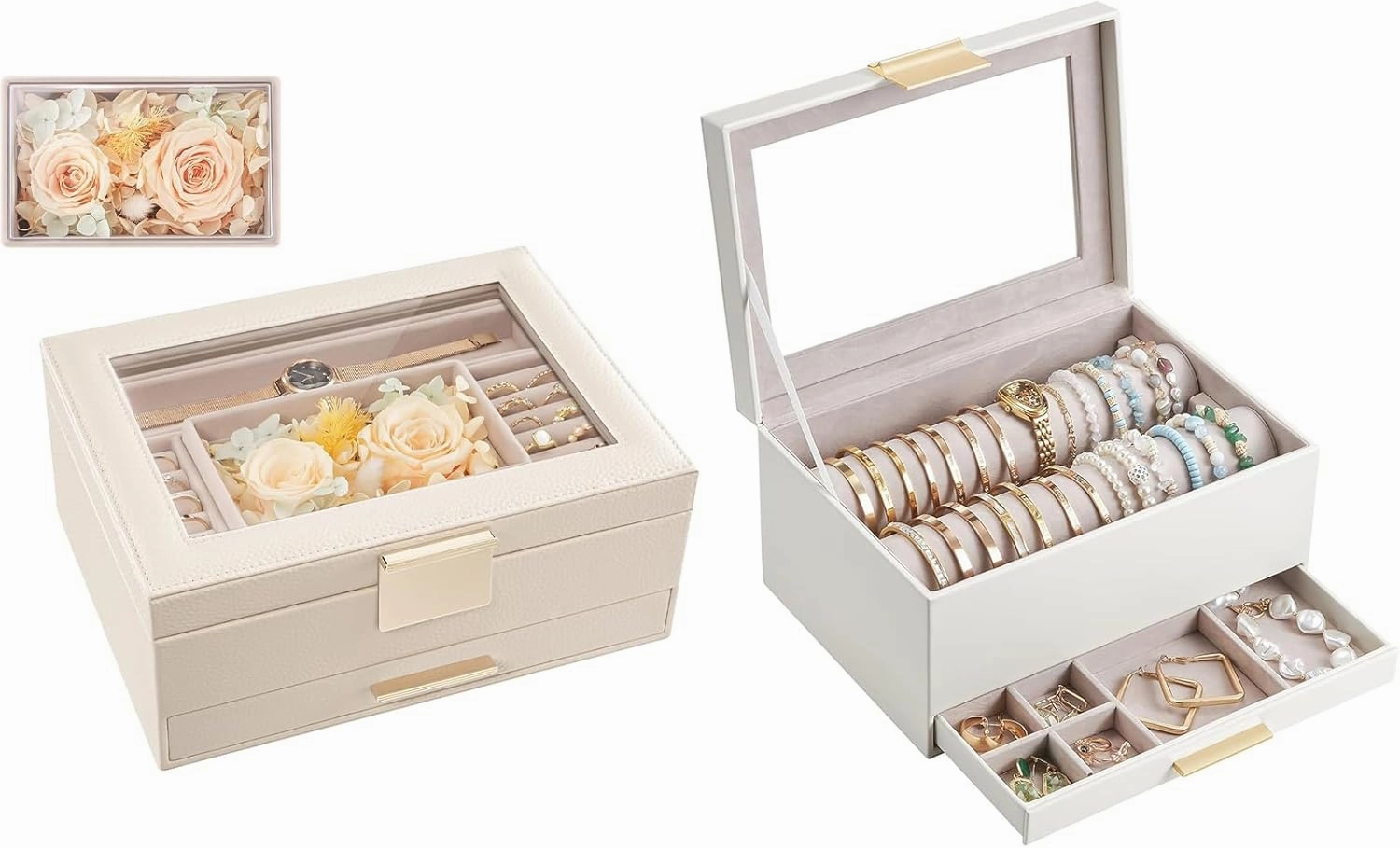 Lolalet Jewelry Organizer Bundle with Bracelet Holder