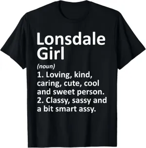 LONSDALE GIRL MN MINNESOTA Funny City Home Roots Gift T-Shirt
