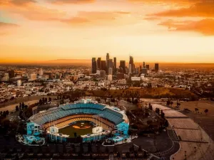 Los Angeles Jigsaw Puzzles for Adults - California Dodger Stadium Puzzles 500 Piece - Wooden Puzzle for Youth Children Challenge Educational Games or Toys Colorful Puzzles for Home Decoration