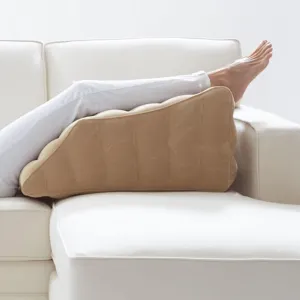Lounge Doctor Inflatable Travel Leg Rest Wedge Pillow for Post Surgery, Inflates and Deflates for Easy Storage, for Leg Support, Leg Swelling and Circulation, Large