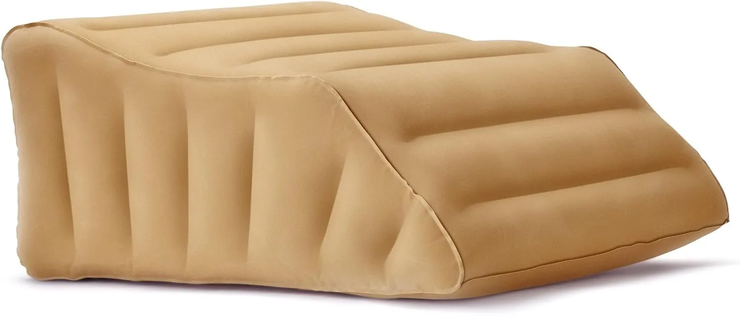 Lounge Doctor Inflatable Travel Leg Rest Wedge Pillow for Post Surgery, Inflates and Deflates for Easy Storage, for Leg Support, Leg Swelling and Circulation, Large