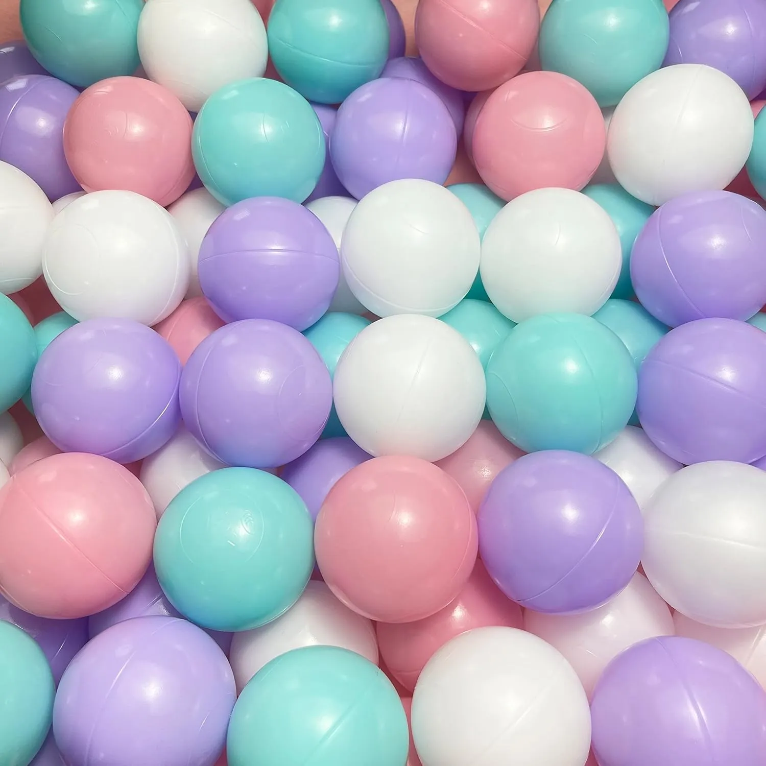 Lovgrils Pack of 100 Ball Pit Balls - BPA Free Non-Toxic Plastic Balls for Ball Pit, Crush Proof Play Balls-2.2-Inch, Ocean Balls in 4 Bright Colors