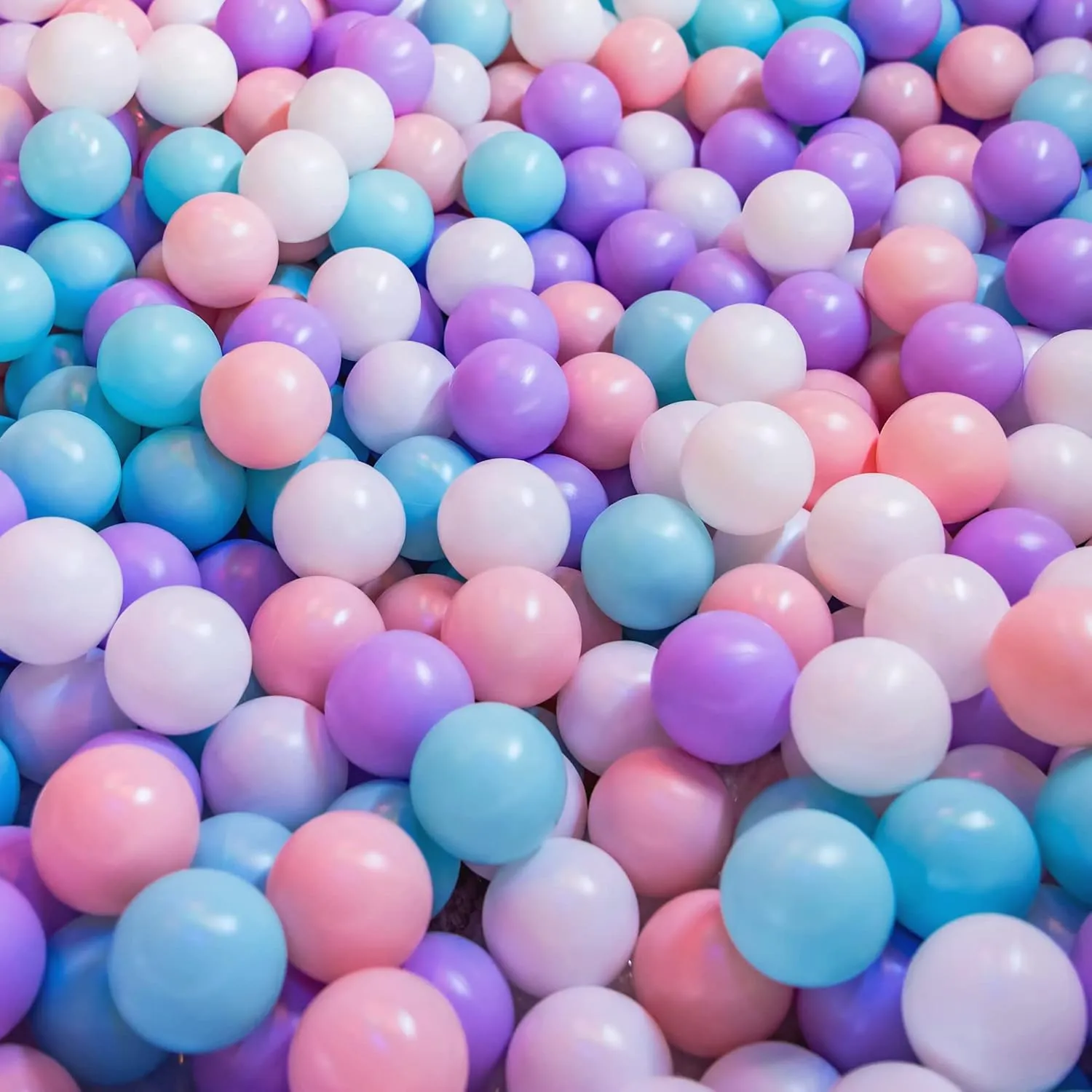 Lovgrils Pack of 100 Ball Pit Balls - BPA Free Non-Toxic Plastic Balls for Ball Pit, Crush Proof Play Balls-2.2-Inch, Ocean Balls in 4 Bright Colors