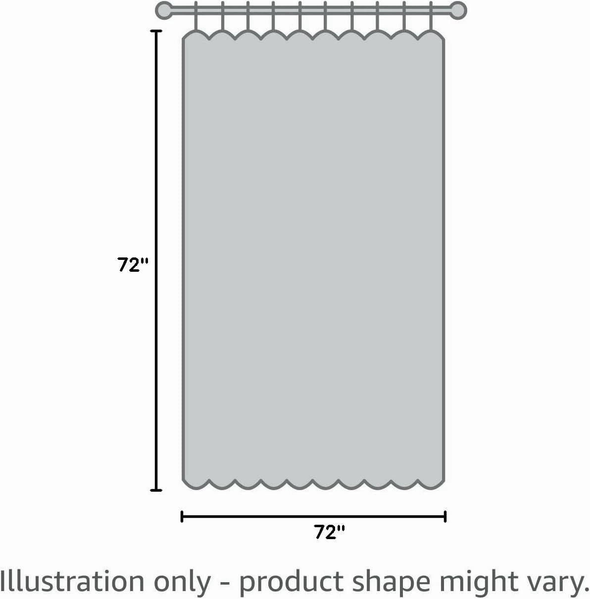 Lush Decor Leah Shower Curtain, 72" x 72", Red