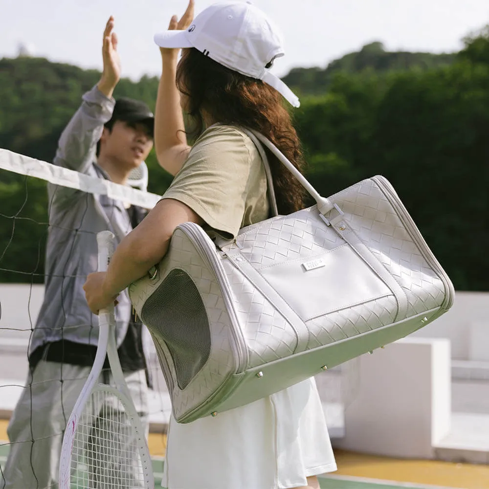 Luxury Multi-Functional Breathable Woven Leather Pet Carrier – The City Companion