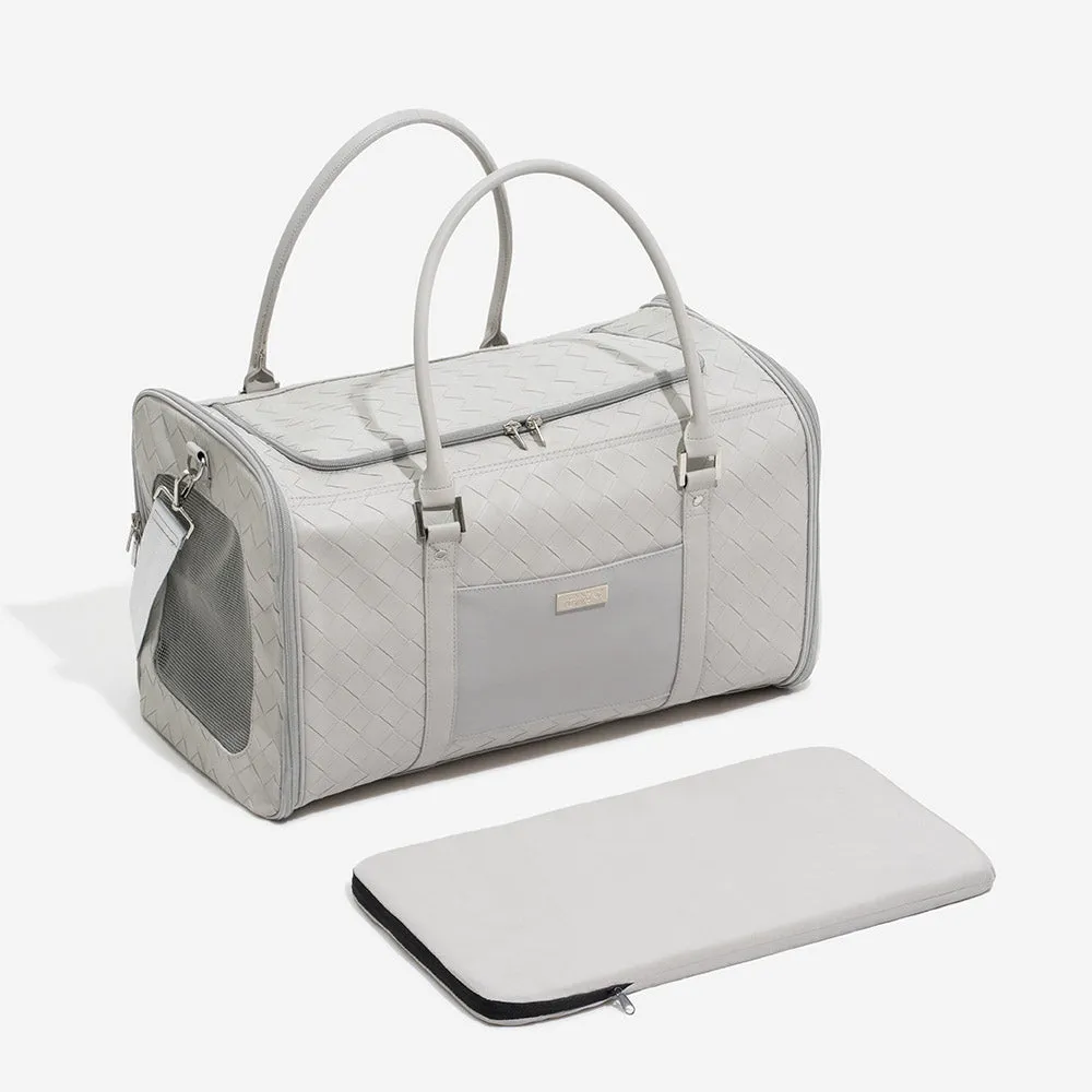 Luxury Multi-Functional Breathable Woven Leather Pet Carrier – The City Companion