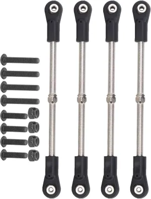 M4 Steering Linkage Rod Set Adjustable Link Rod 110?120mm Fit for 1/8 RC Car