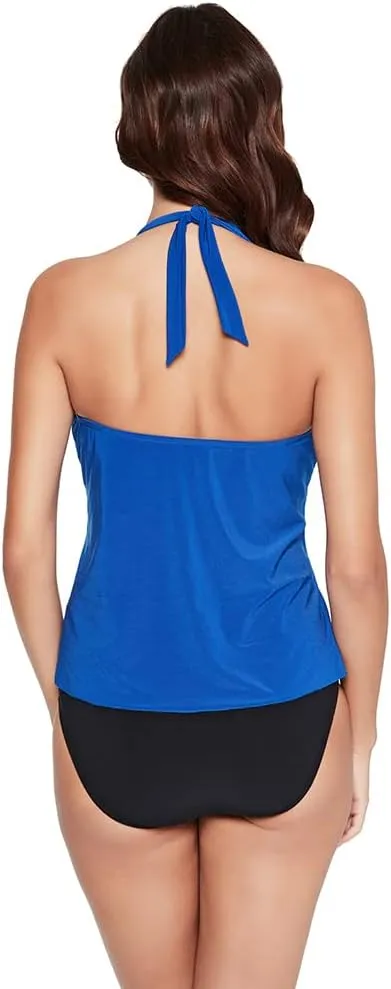MagicSuit Women's Swimwear Solid Mallory Halter Soft Cup Tankini Bathing Suit Top