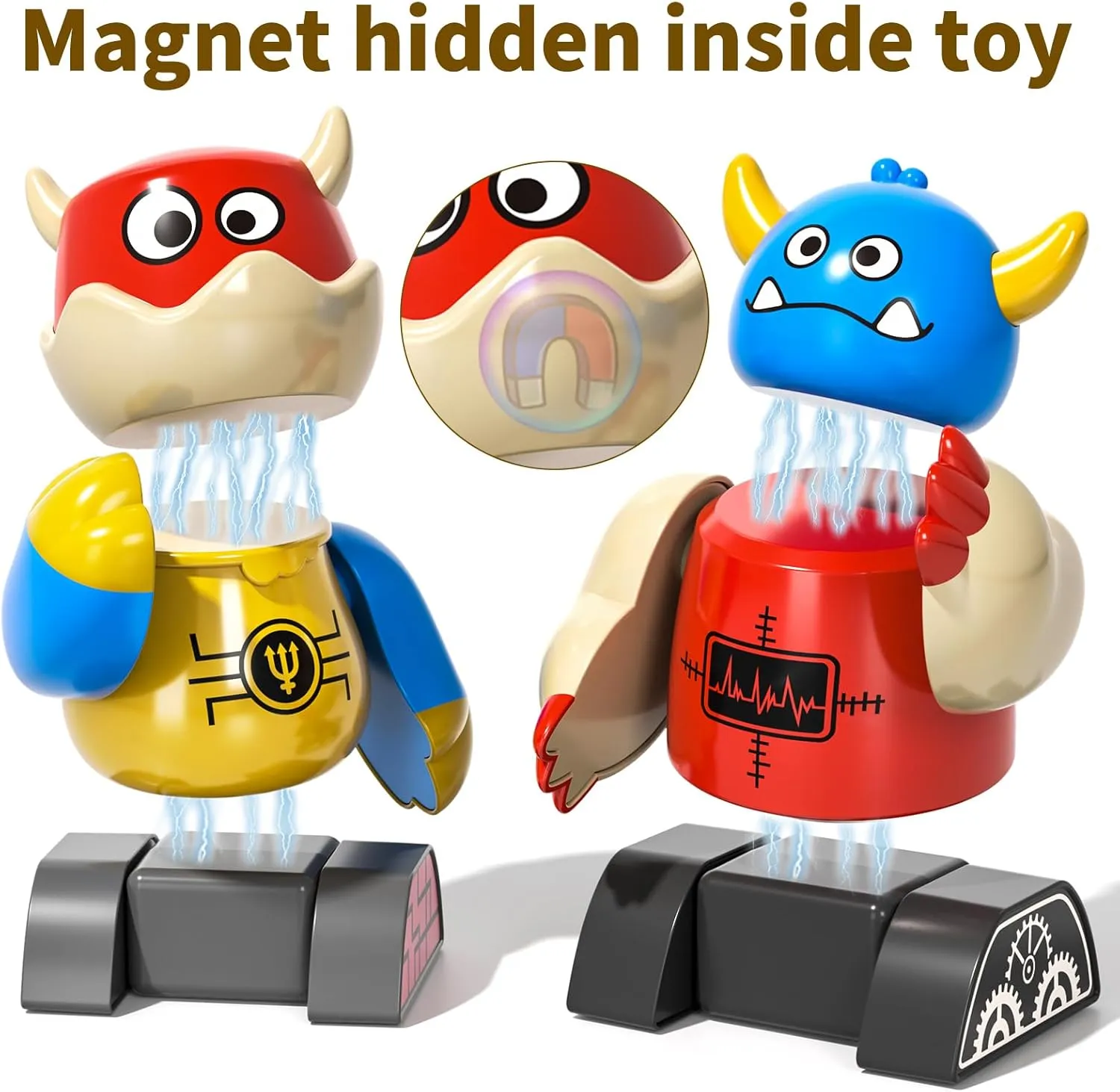 Magnetic Robot Toy for Kids 3-5, 35 PCS STEM Educational Playset with Storage Box, DIY Stacking Monster Robots, Toddler Creative Building Toys Gift for Boys Girls (Christmas Birthday)