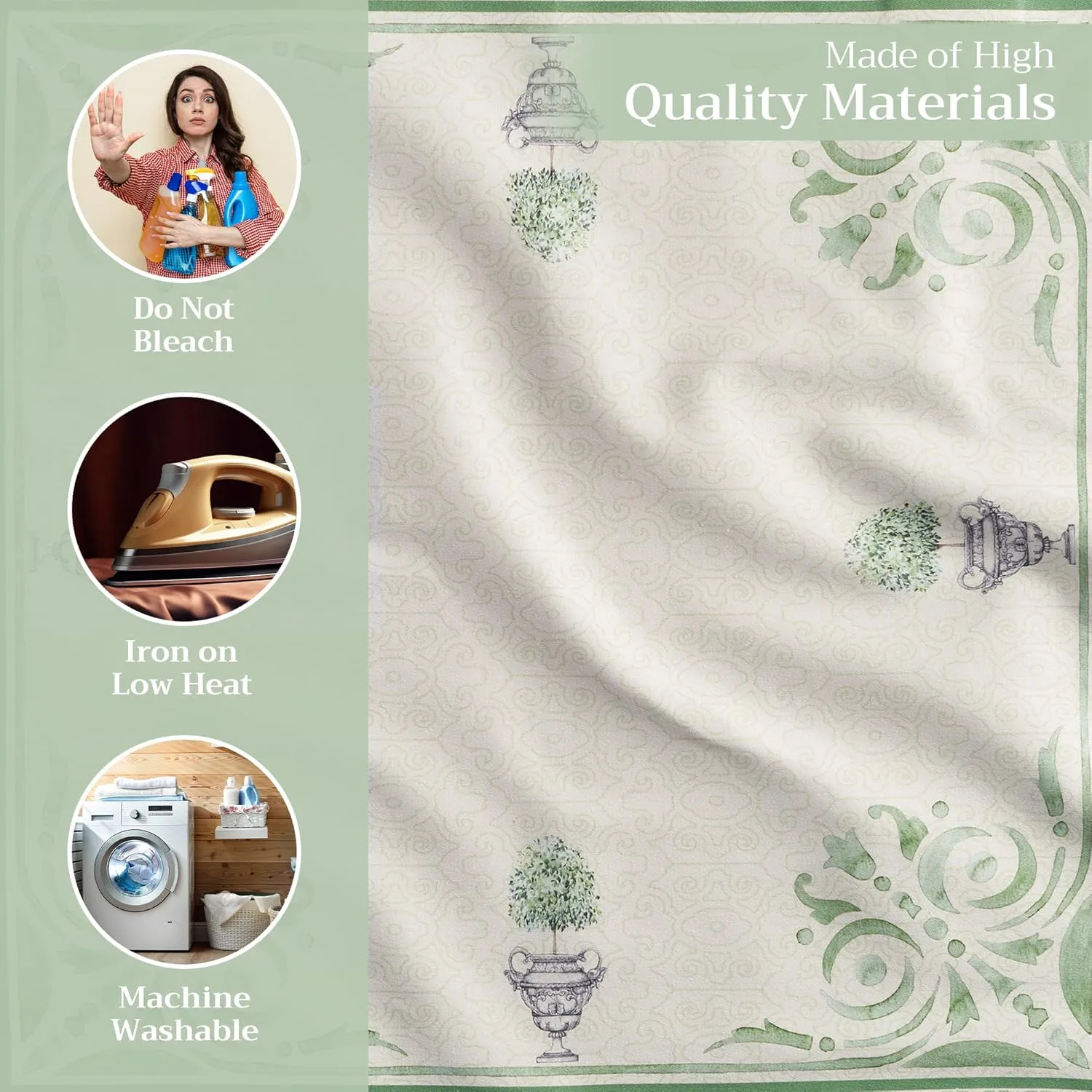Maison d'Hermine Cloth Napkins Set of 4 100% Cotton Everyday Reusable Square Napkins Cloth Washable, Dinner, Party, Wedding, Restaurant, Spring/Summer (Jardin Du Roy, 20" x 20")