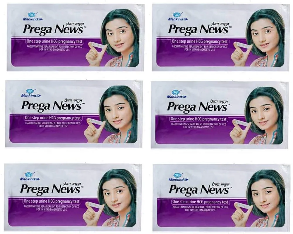 Mankind Prega news combo of 6 Pregnancy Test Kit (6 Tests), White