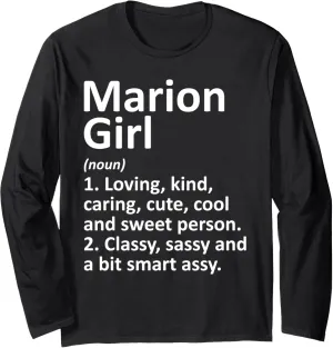 MARION GIRL SC SOUTH CAROLINA Funny City Home Roots Gift Long Sleeve T-Shirt