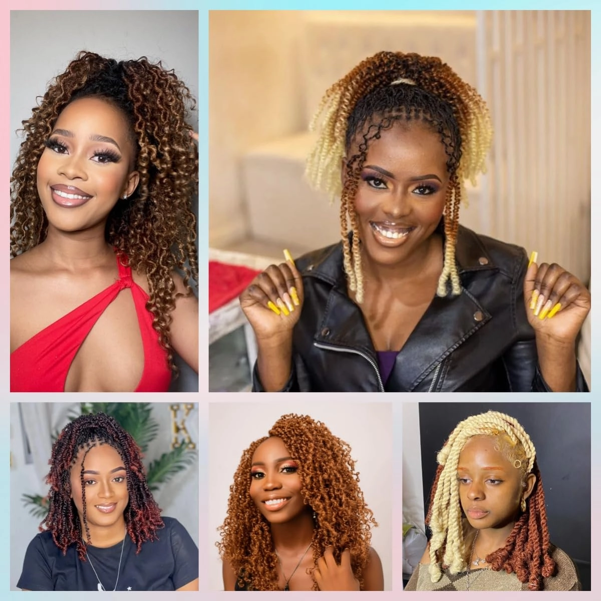 Marley Twist Braiding Hair, Pre-Separated Springy Afro Twist Hair Kinky Twist Crochet Hair Braids for Distressed Soft Locs Spring Twist Hair for Women (Natural Black, 12 Inch(Pack of 8))