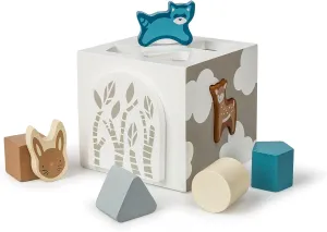 Mary Meyer Leika Wooden Toys Shape Sorter Cube Montessori Toys for 18  Months Old Toddler Preschool Gifts, 5 x 4.75-Inches, Woodland Animals
