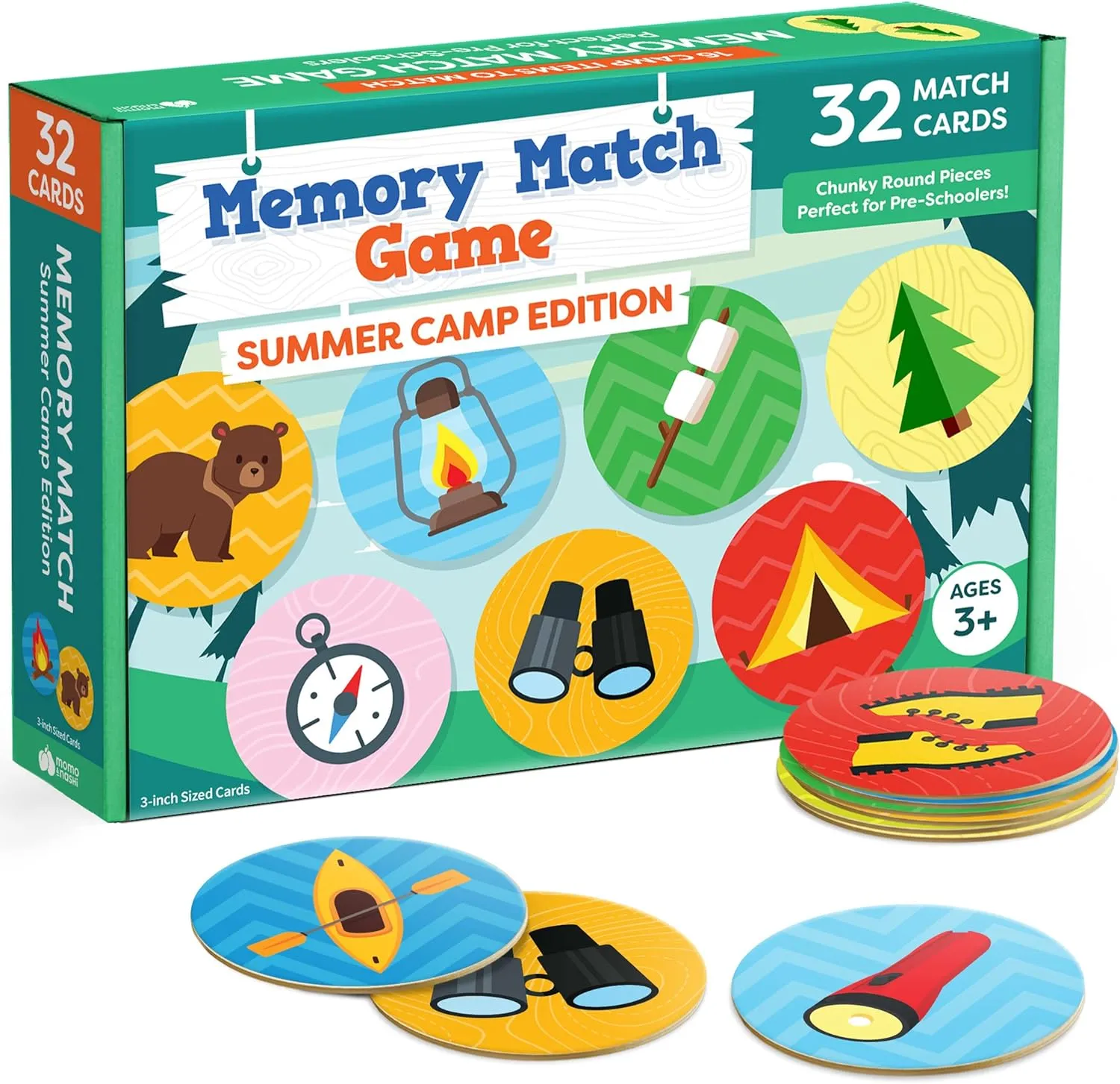 Matching Game - Memory Games for Kids Ages 4-8 - Memory Matching Games for Toddlers 3-5 - Kids Camping Toys Gifts - Preschool Board Game - Preschool Learning Activities Educational Toys - Summer Toys