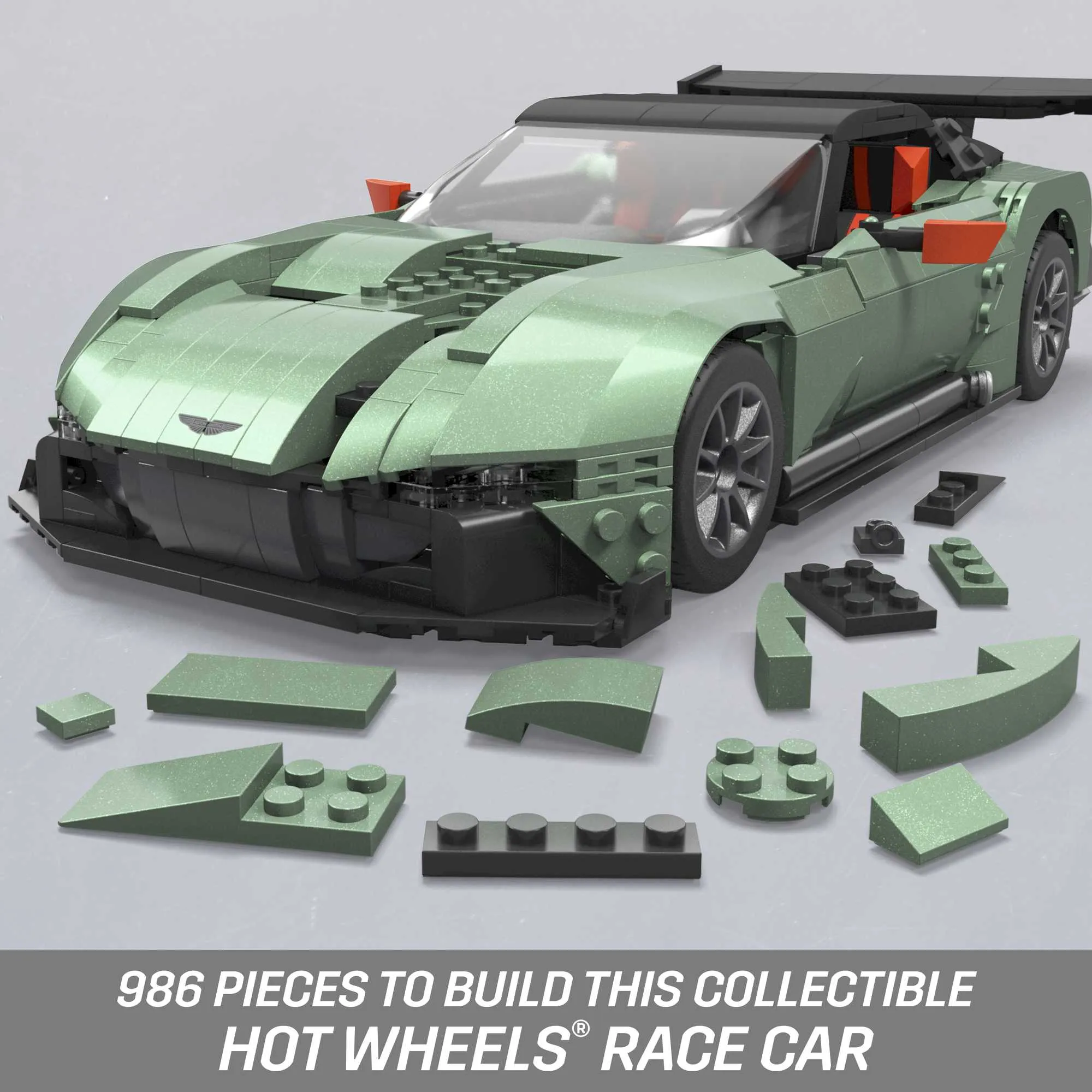 Mega Hot Wheels Aston Martin Vulcan Vehicle Building Kit (986 Pieces) For Collectors