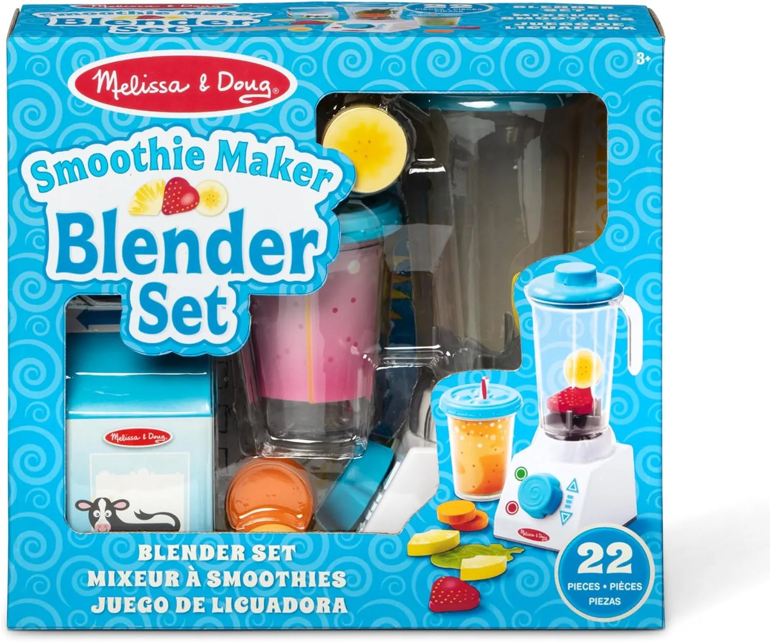 Melissa & Doug Smoothie Maker Blender Set with Play Food - 22 Pieces