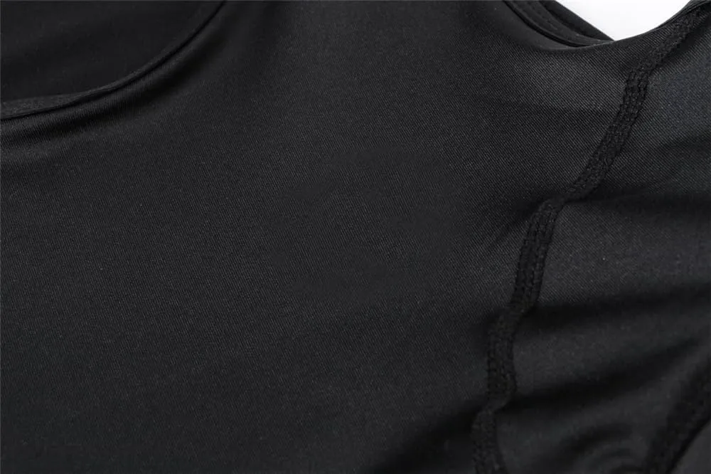 Men Padded Proctective Shirt 6-Pads Chest Rib Protector Padded Football Shirt Protective Gear for Football Rugby Basketball