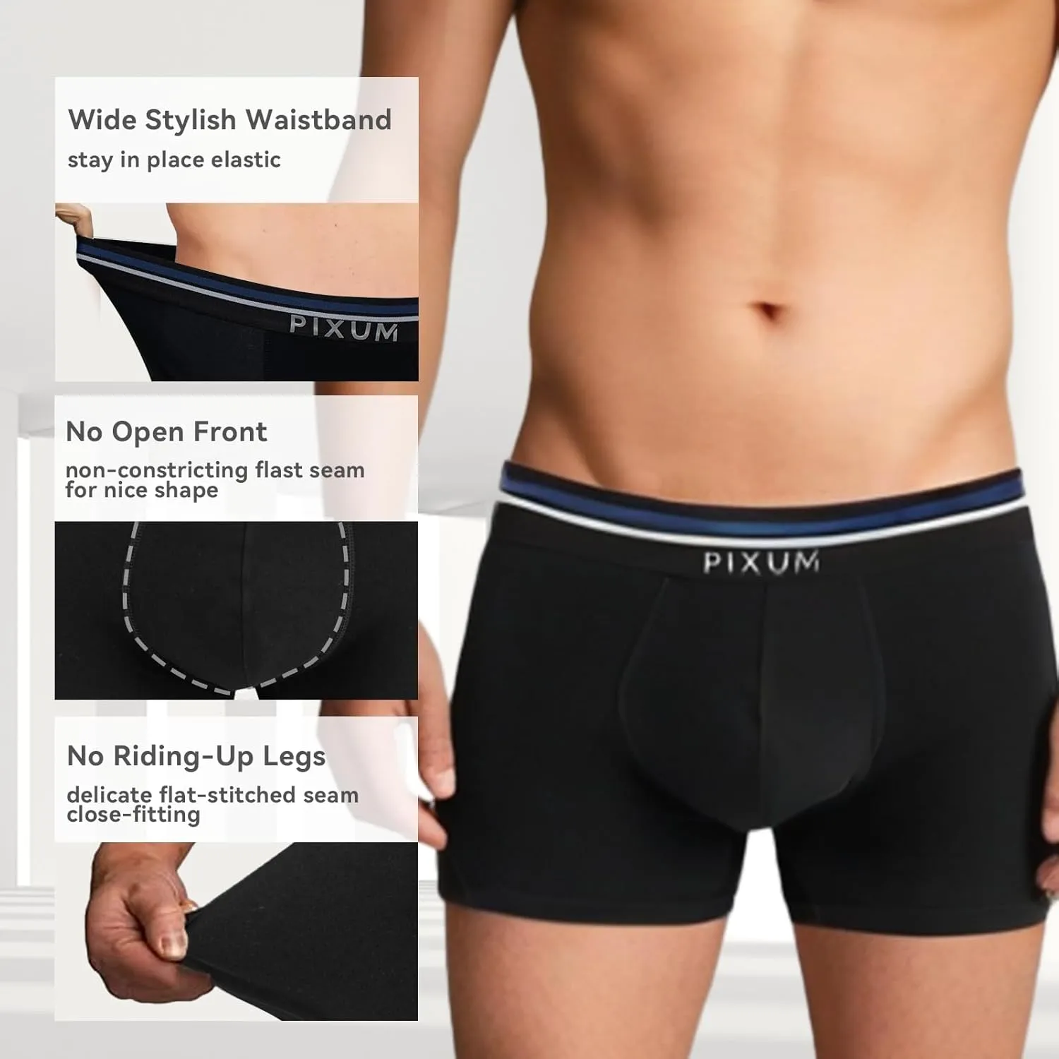 Men Trunks Underwear Soft Cotton Boxer Brief Breathable Men's Underwear