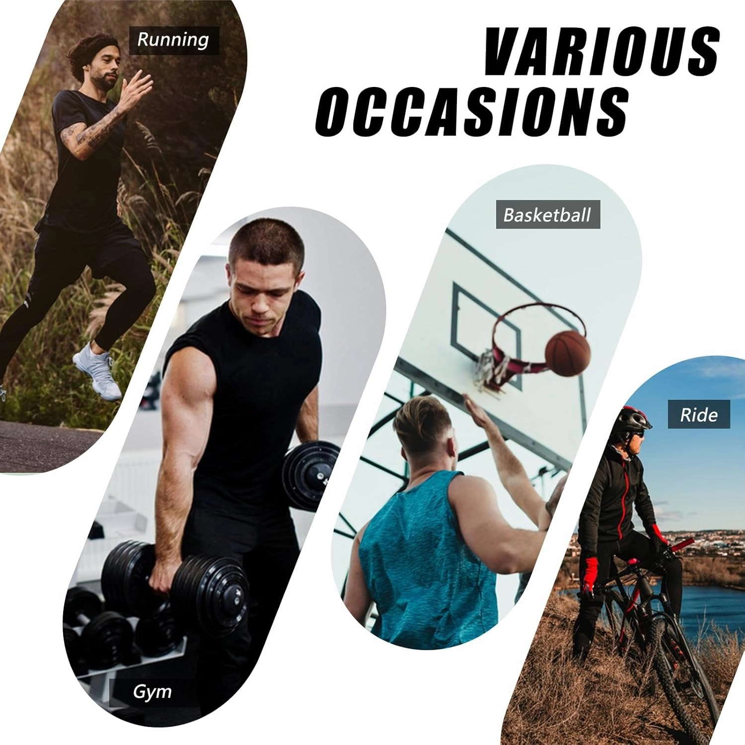 Men's Compression Pants with Pocket Workout Base Layer Athletic Sports Tights Leggings for Yoga Basketball Running Gym