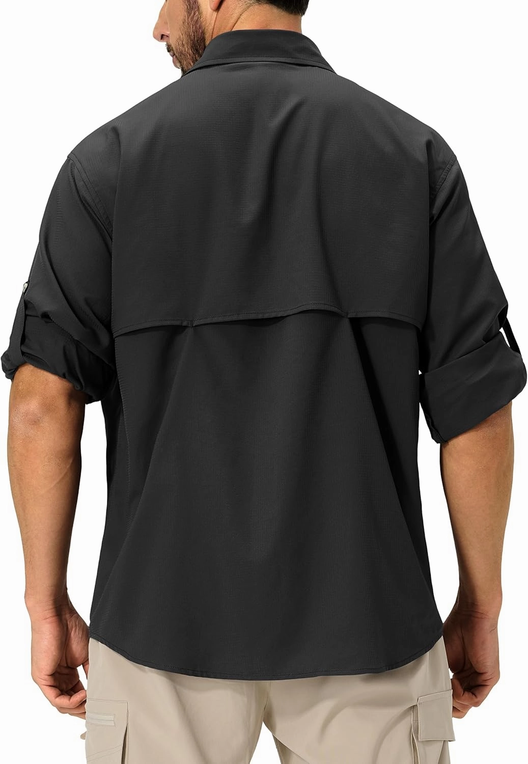 Men's Sun Protection Fishing Shirts Lightweight Long Sleeve UPF 50  Travel Work Hiking Shirts with Pockets