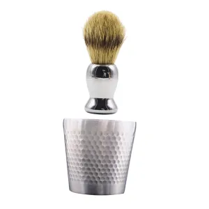Men's Gentle Shave Kit 1 Set Shaving Brush Bowl Soft Hair Beard Brush Lightweight for Travel Smooth Shave