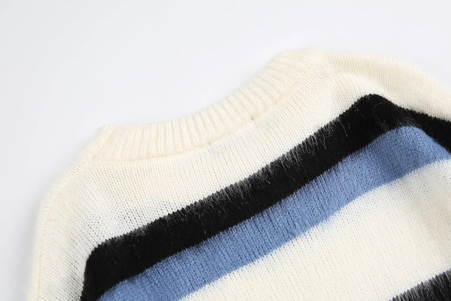 Men's Regular Fit Striped Sweaters Long Sleeves Soft Graphic Pullovers