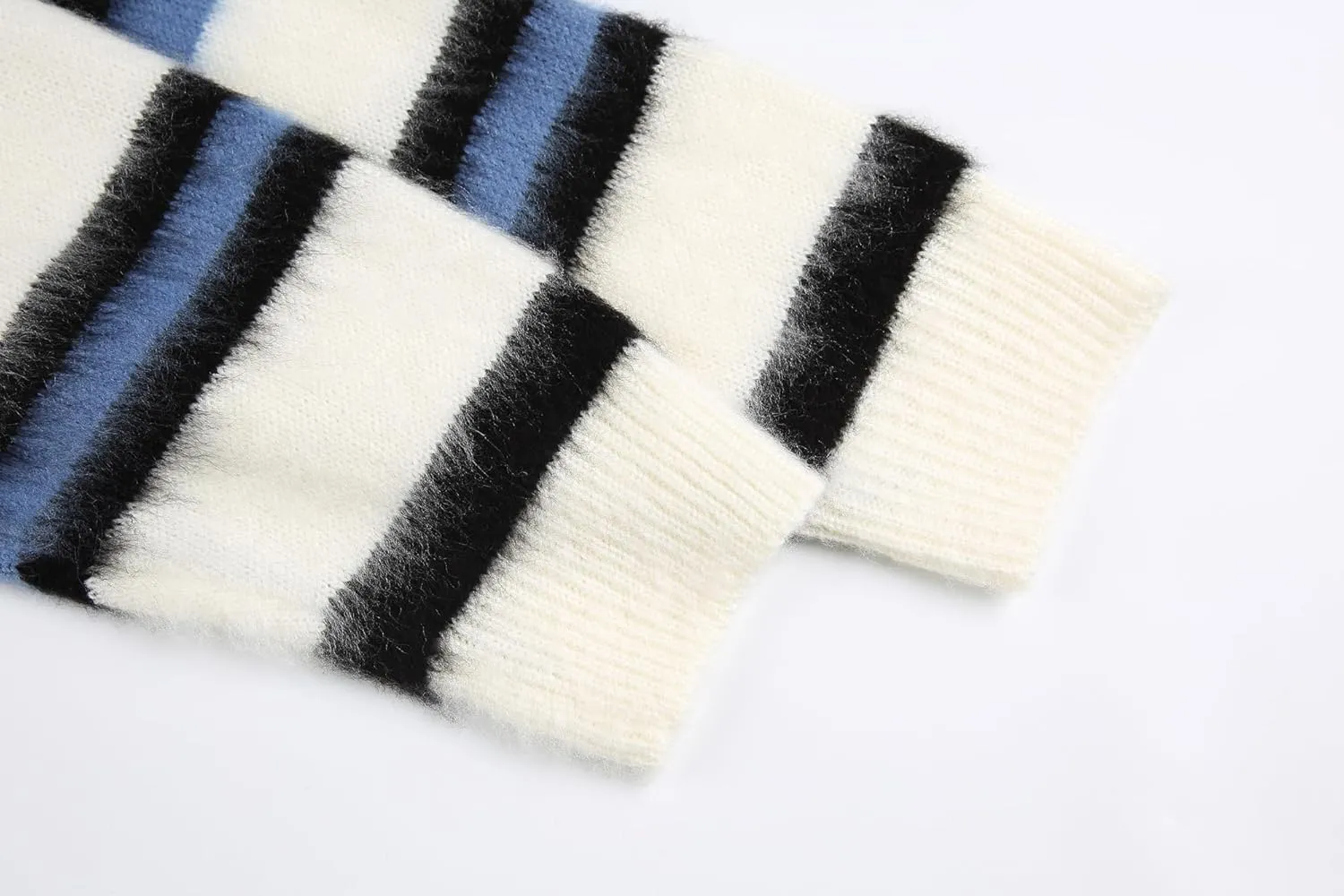 Men's Regular Fit Striped Sweaters Long Sleeves Soft Graphic Pullovers